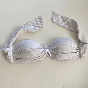 Vitamin A Anthropologie Strapless White Bikini Top Sz M